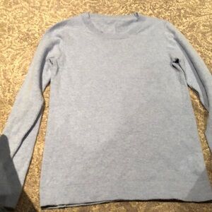 J Crew light blue round neck sweater wool blend in s